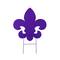 Glitzhome® 24" Mardi Gras Metal Fleur-de-Lis Yard Stake
